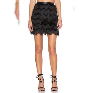 Sam Edelman Fiona Feather Fringe Mini Skirt
